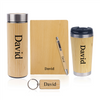 Personalized Set of 5-in-1 Diary, Tumbler, Pen, Keychain and Bottle