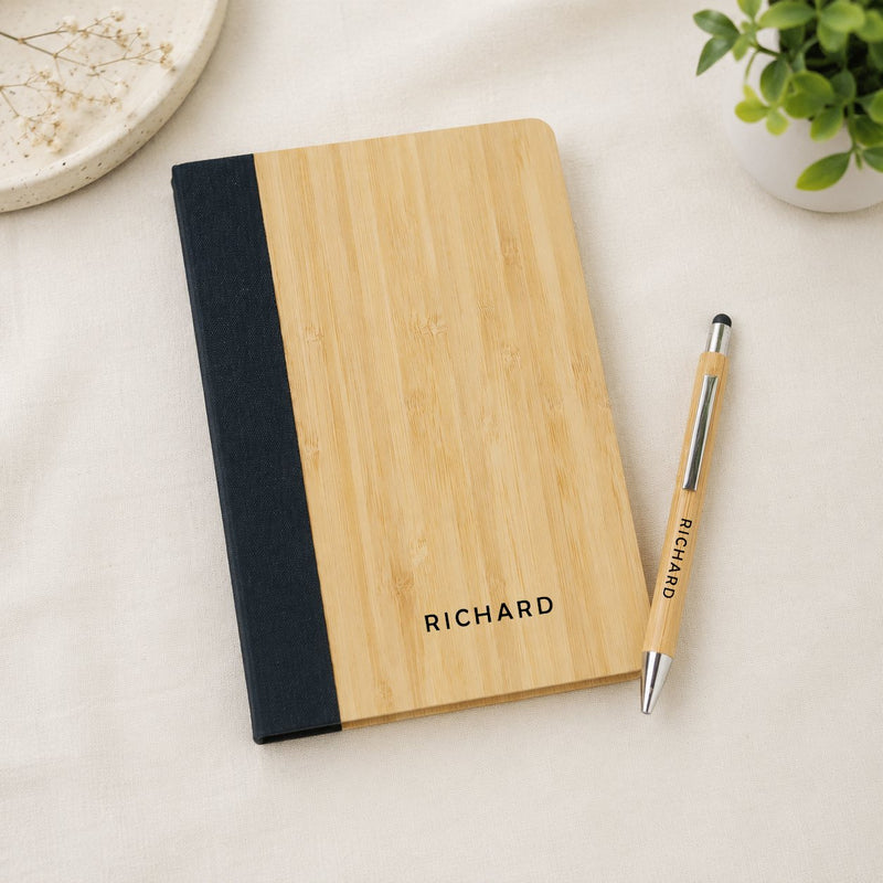 Personalized Set of 6-in-1 Diary, Speaker, Mouse, Pen, Card Holder and Keychain