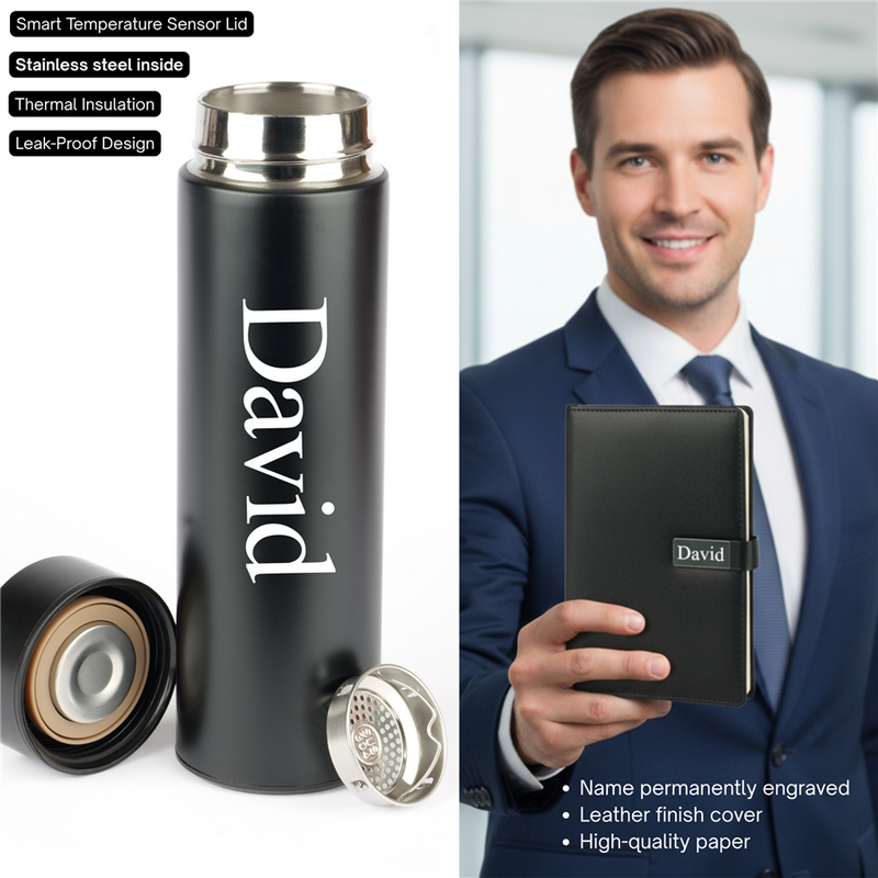 Personalized Set of 7 in 1 Tshirt, Cap, Diary, Tem Bottle, Mouse Pad, Pen and Keychain